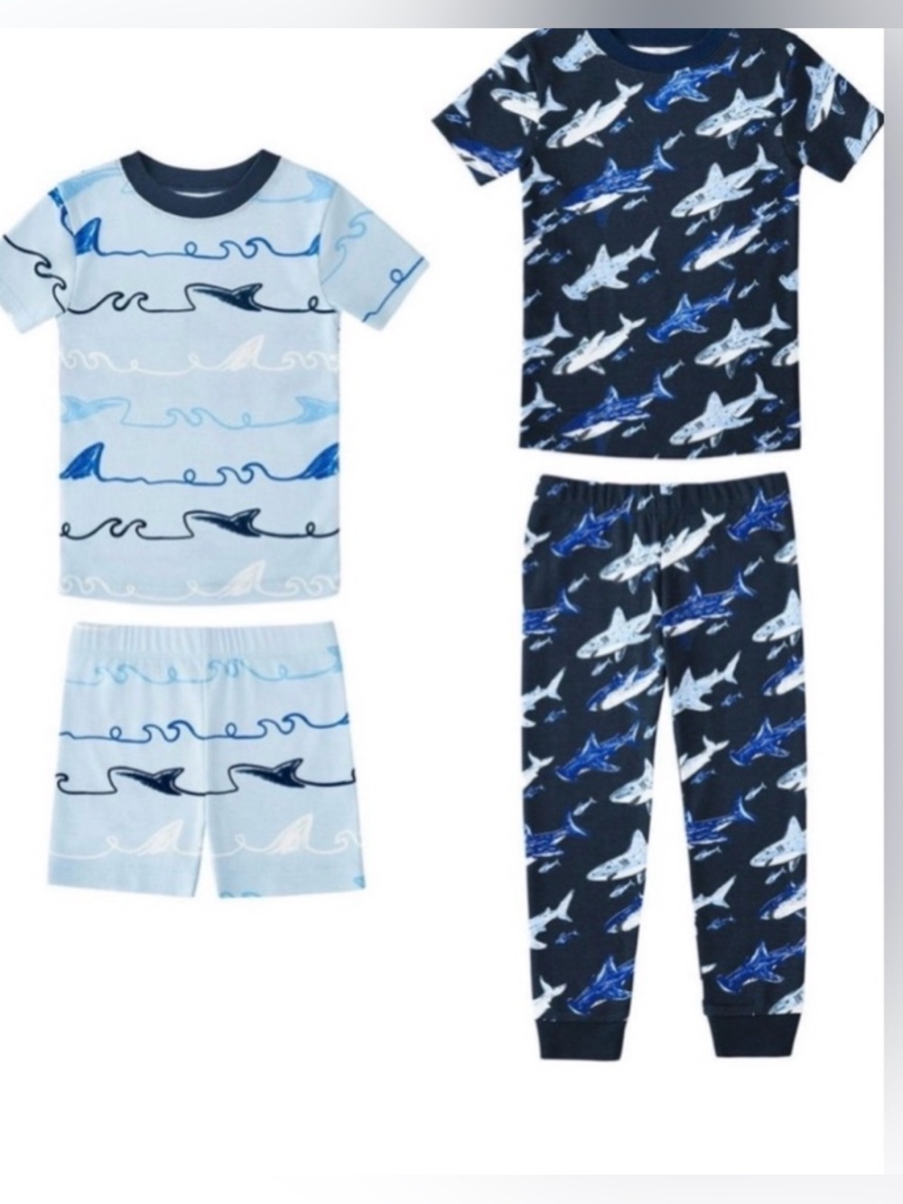 Member’s Mark Toddler Boys 4 Piece Pajama Set With 2 Bottoms & 2 Tops Size 3T
